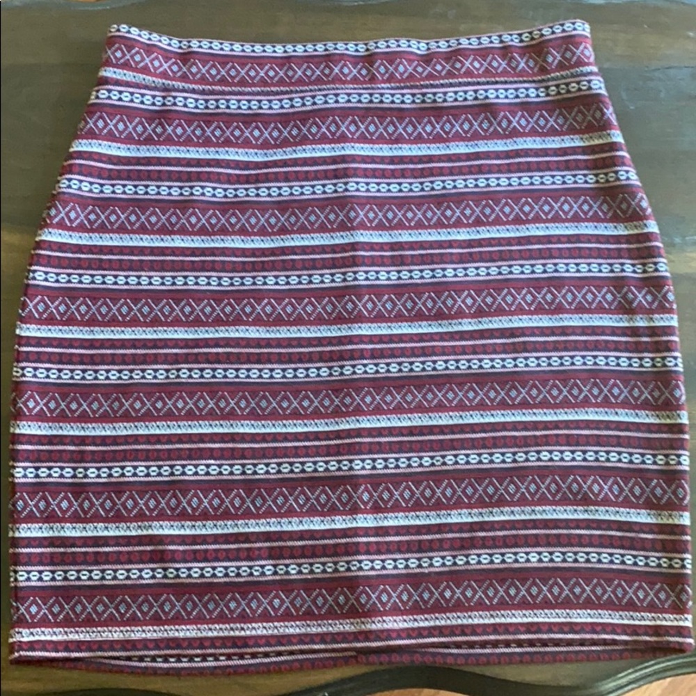 Multicolor Print Skirt